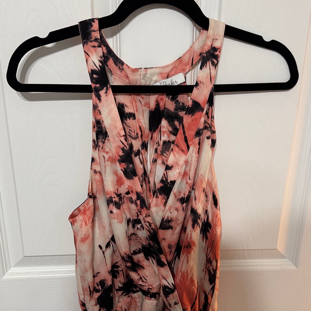 Parker Pink and Black Backless Dress - Picture 2 of 5